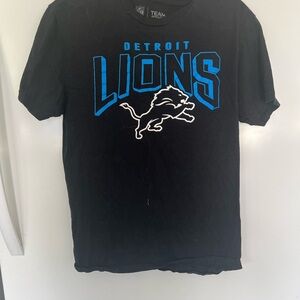 Team Apparel Detroit Lions Black and Blue T-Shirt